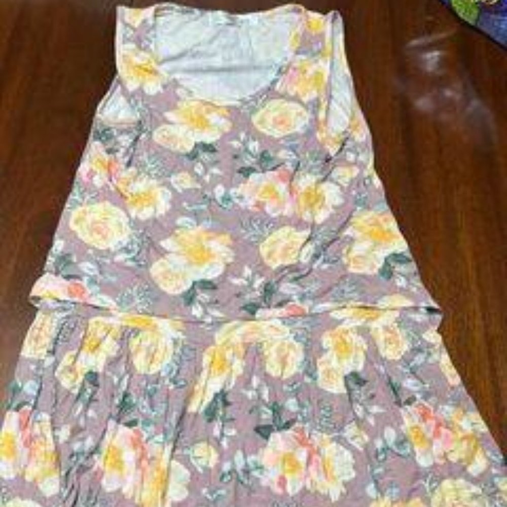 Latched Mama OG Blush Floral (rare) babydoll nursing tank.